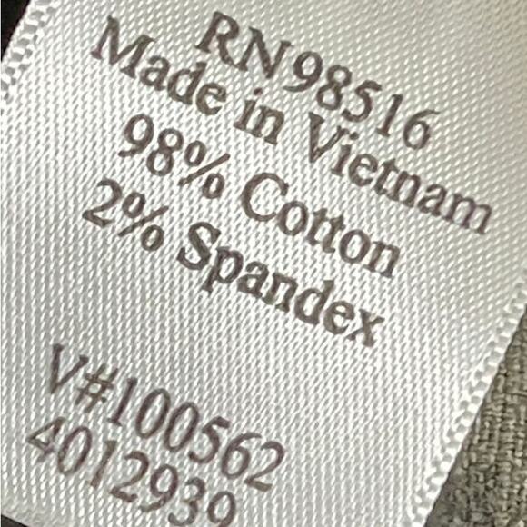 Coldwater Creek Pants Size 16 Green Cotton Blend Natural Fit Casual Cropped - Picture 5 of 6